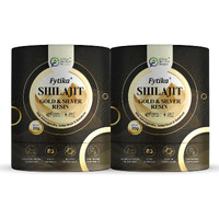 Fytika Shilajit/Shilajeet Gold And Silver Resin-20G (Pack Of 2) | 100% Ayurvedic Himalayan Shilajit | Swarn Bhasam, Rajat Bhasam, Ashwagandha, Safed Musli, Gokshura |For Strength, Stamina And Energy