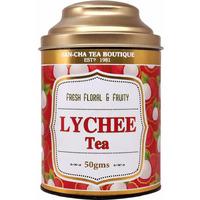 Sancha Tea Boutique, Lychee Tea, Imported Chinese Tea, Original Lychee Flavoured Tea, Finest Fruit Tea, 50G Whole Leaf Tea