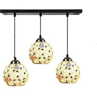 Gauvikl Linear 3 Light Cluster Robin Pendant Lamp/Hanging Lamp/Ceiling Light For Bedroom, Living Room, Restaurants, Dining, Coffee Shop, Home And Office.