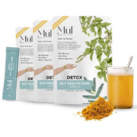 Mul Secrets Detox Gut Health Supplement - 405 Gm, Ayurvedic Drink, Amla, Vitamin A, C, E, Relieves Acidity, Constipation & Bloating, No Preservatives, No Added Sugar (30 Sachets, Pack Of 3)