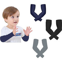 Mizuna Arm Sleeve For Kids Toddlers Unisex Sports Compression Sun Protection Upf 50Cooling Tattoo Cover Up Cycling Cricket Riding Golf Football Running Winter Black Blue Grey