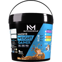 Nutrimuscle Massive Weight Gainer - 5 Kgs - Coffee Flavour For Weight & Mass Gain - Contains Complex Carbohydrates