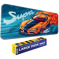 Skiditos Toiyoita Supara Desk Mat (80X33Cm) - Dynamic Orange Sports Car Design, Durable Desk Pad & Laptop Accessories, Premium Gaming & Office Desktop Setup, Keyboard Table Mat For Home & Computer Use