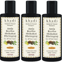 Satvayush Khadi Amla Reetha Shikakai Bhringraj Sls-Paraben Free Ayurvedic Shampoo Anti Dandruff -630 Ml
