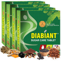 Ambic Diabiant Sugar Care Tablet - 120 Herbal Diabetes Tablets, Ayurvedic Diabetic Care Medicine, Helps Maintain Healthy Sugar Levels, Regulates Blood Glucose, Improves Metabolism Level, Pack Of 4