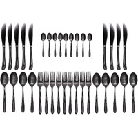 Anh Mart Restaurant Home Hotel Matte Set, Satin Finish Stainless Steel Flatware Set, Tableware Cutlery Set Utensils For Kitchens [Dinner Fork-Tea Spoon-Salad Spoon-Knife] (Set Of 36)