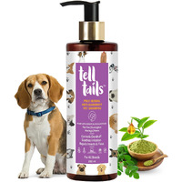 Telltails Anti-Dandruff Pet Shampoo | Prevents Dandruff & Repels Ticks & Fleas | Improves Scalp Health | Tea Tree, Eucalyptus, Moringa & Neem | Antimicrobial & Anti-Inflammatory | All Breeds | 250Ml