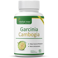 Herbal Max Garcinia Cambogia For Weight Management Capsule (60 Capsules) With 60% Hca & Green Tea Extract | Improves Digestion And Metabolism For Weight Management