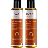 Jiva Oil Pulling 200Ml | Ayurvedic Oil For Oil Pulling | Deep Cleanses Mouth & Removes Toxins | Prevent Bad Breath, Alleviates Toothache & Sensitivity (Pack Of 2)