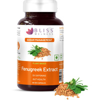 Bliss Welness Pure Fenugreek Extract With 3X Saponins 1000Mg Ayurvedic Herbal Supplement - 60 Vegetarian Capsules
