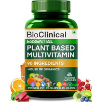 Bioclinical Plant Based Multivitamin For Men & Women - Organic Natural Vitamins - Daily Vital Nutrition - Nature Made, Ayurvedic & Whole Foods Supplement -Energy, Hair & Bone Health-60 Veg Capsules