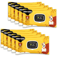 Foodie Puppies Anti-Bacteria 1000 Pulls Pet Wet Wipes (Lemon & Green Tea) - 100 Wipes (Pack Of 10) | Wipes For Dogs, Puppies, Cats, Rabbits & Small Animals | Sls Free, Paraben Free & Cruelty Free
