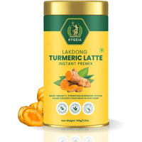 Hygeia Lakadong Instant Turmeric Mix | 100G (40 Cups) | Golden Milk Powder | 100% Natural, Organic & Ayurvedic | Immunity Booster | Brew Hot Or Iced Tea | Caffeine-Free, Non-Gmo, Gluten-Free, Vegan