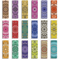 Ambiyaa Set Of 18 Handmade Mandala Bookmarks In Monochrome Colors