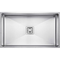 Evanex 30X 18 X 10 Inches Handmade Matt Finish Single Bowl 304 Grade Stainless Steel Kitchen Sink/Basin For Kitchen With Square Drainer And Ss Fruit Basket