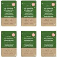 Cosmix No-Nonsense Plant Protein | 24G Protein/Serve | Malnad Arabica Coffee | Organic Pea & Rice Isolate | Vegan Protein | Easy To Digest | All Essential Amino Acids - 38G (Pack Of 6 Sachets)