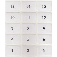 Paper Labels 1 to 30 Number Multi-Purpose Self Adhesive Paper Sticker Labels Size 30mm x 20mm - 300 PCS