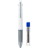 uni-ball Jetstream MSXES-1000 0.7mm 4 Color multifunctional Ball Point Pen With 0.5mm Mechanical Pencil & 0.5 HB Lead | Black, Blue, Red & Green Ink, White Body, Pack of 1