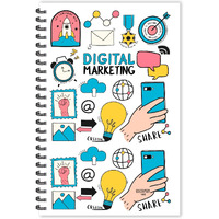 ESCAPER Digital Marketing Printed Diary, Ruled - A5 Size - 8.5 x 5.5 inches Business Printed Diary, Digital Marketing Diary, Startup Diary, Diary
