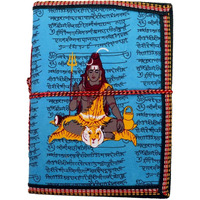 Purpledip Handmade Paper Journal Lord Siva (Shiva Mahadev): Vintage Diary Notebook With Thread Closure (11156)