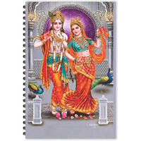 ESCAPER Radha Krishna Diary | Ruled - A5 Size - 8.5 x 5.5 inches Dairy | Devotional Diary | God Diary | Lord Krishna Diary | Diary for Office | Diary for Gift