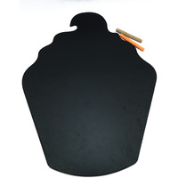 IVEI Cupcake Shaped Wooden Black Slate Chalkboard for Kids - Mini Black Board with 10 Chalks & Duster