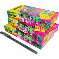 WIN Smoothie Ball Pens | 60 Black Ink Pens | Lightweight & Colourful Design | Use & Throw Pens | For One Time Use | Smooth Writing | Pens for Students | Stick Pens Set