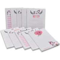 COI Designer Pads | Memo Notepads | to Do List Kids Love for Writing | Doodling | Art | Craft Birthday Return Gift for Boys | Girls | Family Set of 10