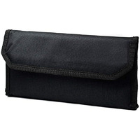CAMPIO Plastic Book Holder Travel Organizer, Card Holder, Vehicle Documents Holder With Multi Pocket Expanding Zip Pouch (Black)
