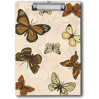 Vprint Quality Wooden Clipboard Writing Pad | Exam Board for Kids Students | Wood Exam Pad | Examination Writing Pad | Clip Board for Girls| Clip Board for Boys (Butterfly Texture)