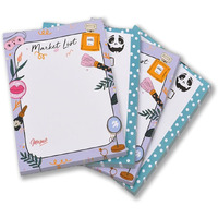 COI Desk Notepad, to Do List Planner, 50 Tear Off Sheets for Grocery, Shopping, Reminder, Checklist Set of 4