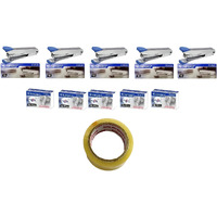 Kangaro No. 10 Stapler (5 pc) & Kangaro No. 10-1M Stapler Pins (10 Boxes) Combo Set