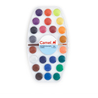 Camel Student Water Color Cake Set,24 Shades,Multicolor