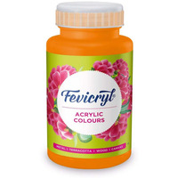 Fevicryl Acrylic Colour Neon Orange, 500Ml, Art And Craft Paint, Diy Paint,Rich Pigment, Non-Craking Paint For Canvas, Wood, Leather, Earthenware, Metal | Ideal For School Projects,Hobbyists, Artists