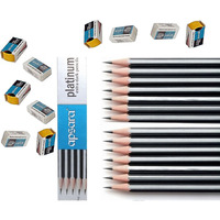 Apsara Platinum Extra Dark Penil Pack Of 50 Pencil 5 Sharpner 5 Eraser