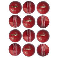 Tima Poly Hard Synthetic Red Low Bounce Cricket Ball (Pack Of 12)