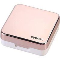 Inovera Eyekan Travel Contact Lens Case Box With Mirror (Rose Gold, Plastic)