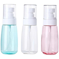 Buymz Spray Bottle Travel, 2Oz /60Ml Fine Mist Spray Bottles Mini Plastic Containers For Hairspray Cosmetic Perfume,Refillable Small Spray Bottle Travel Size Empty Bottles (Pack Of 3) Multi Colour