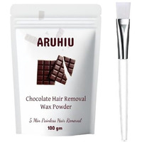 Aruhiu Bikini Body Wax Powder For Women - 5 Minutes Painless Herbal Wax Powder For Hair Removal Easy To Use At Home, No Chemicals - No Irritation, No Skin Rashes For Women And Girls (100Gm) (Chocolate Wax Powder)