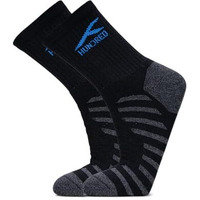 Hundred Nylon Stripe Quarter Length Performance Sports Socks (Black)