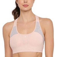 Enamor Racer Back Medium-Impact Sports Bra For Women With Removable Pads- High Coverage, Padded And Wirefree(Sb08_Pearl_M)