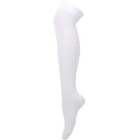 Bonjour Girls Cotton Formal Knee Length Stockings For School In Single-White