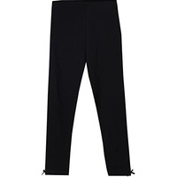 Max Girls Girls Solid Elasticated Leggings (M22Elg17Black_11-12Years), Regular Fit, Mid Rise Black
