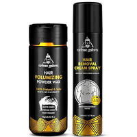 Urbangabru Hair Removal Cream Spray (200 Ml) + Hair Volumizing Powder Wax (10 Gram) - Men's Kit, Pack Of 1
