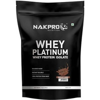 Nakpro Platinum Whey Protein Isolate 1Kg Chocolate | 28G Protein, 6.4G Bcaa | Trustified Certified 100% Authentic Supplement Powder & No Adulteration | Low Carbs, Fast Absorbing Whey Protein Powder