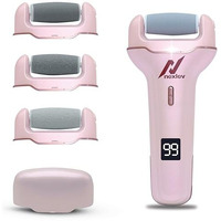 Nexlev Foot Callus Remover | Electric Scrubber & Shaver For Dead, Hard & Cracked Skin | Professional Pedicure At Home | Waterproof | Type C | 3 Crystal Quartz Heads | For Men And Women| Cr-01