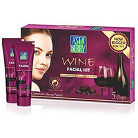 Astaberry Wine Mini Facial Kit, 5 Step For Skin Glowing | Ultimate Glow | Removes Wrinkle & Dark Spot | Restores Skin Nutrients | Reduced Pigmentation | For Women -100 Gm