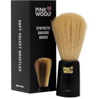 Pink Woolf Soft Bristles Shaving Brush For Men | Engineered Black Plastic Handle | Vegan Friendly Shave Brushes | 22Mm Knot |Velvet Soft Feel For Wet Shaving