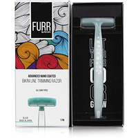 Furr Bikini Line Razor With Chromium And Ptfe Coated Reusable Blade | With Protective Sleeve & Anti Slip Grip | Painless Hair Removal | Irritation & Rash Free Shaving | For Women | Pack Of 1