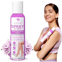 Azah Hair Removal Spray Cream [200 Ml] | Fast & Effective Hair Removal In 3-5 Mins | Painless & Irritation Free For Chest, Legs, Arms & Underarms | Women's Body Hair Removal Spray